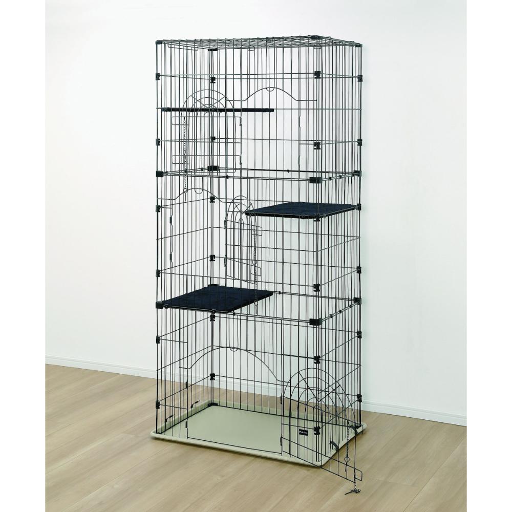 キャットケージ３段　ブラック