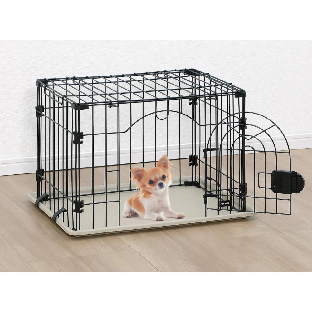 Ｐｅｔａｍｉ　ペットケージ　屋根付き　ブラック　Ｓ　ＫＯ－００９