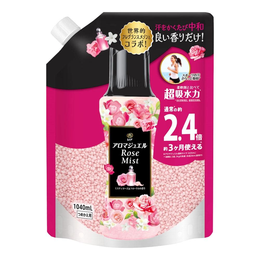 Ｐ＆Ｇ　レノア　アロマジュエル　アンティークローズ＆フローラルの香り　詰め替え用　特大　１０４０ｍＬ