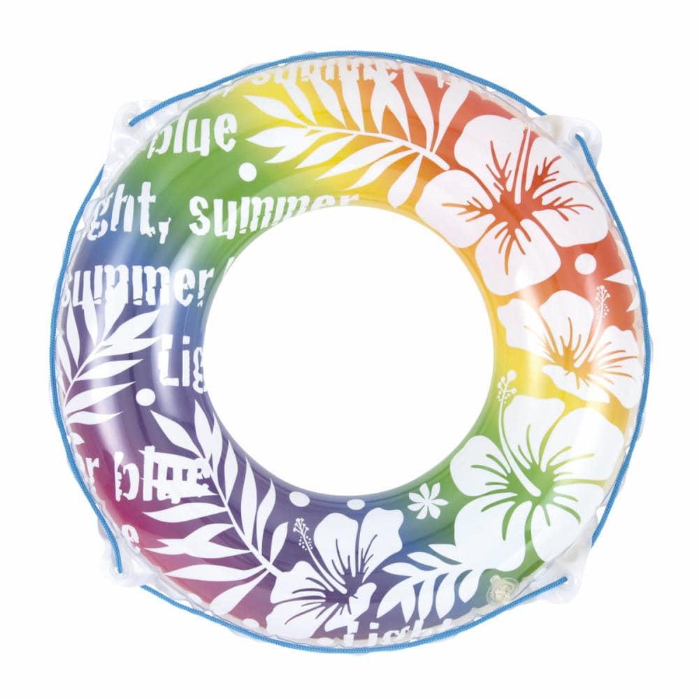 東京ローソク　浮輪７０ｃｍ　レインボーハイビスカス