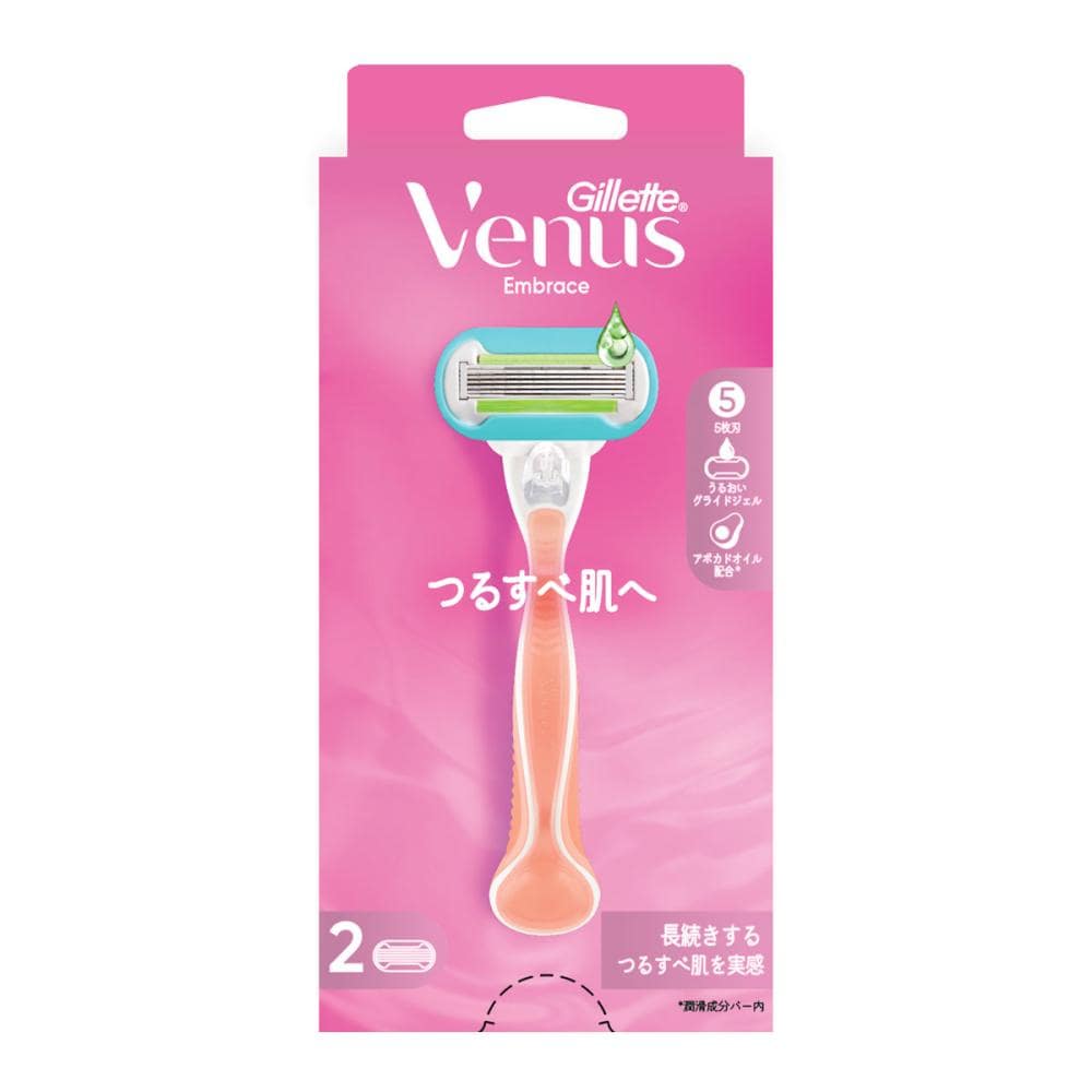 Ｐ＆Ｇ　ジレット　ヴィーナス　つるすべ肌　ホルダー＋替刃２個付