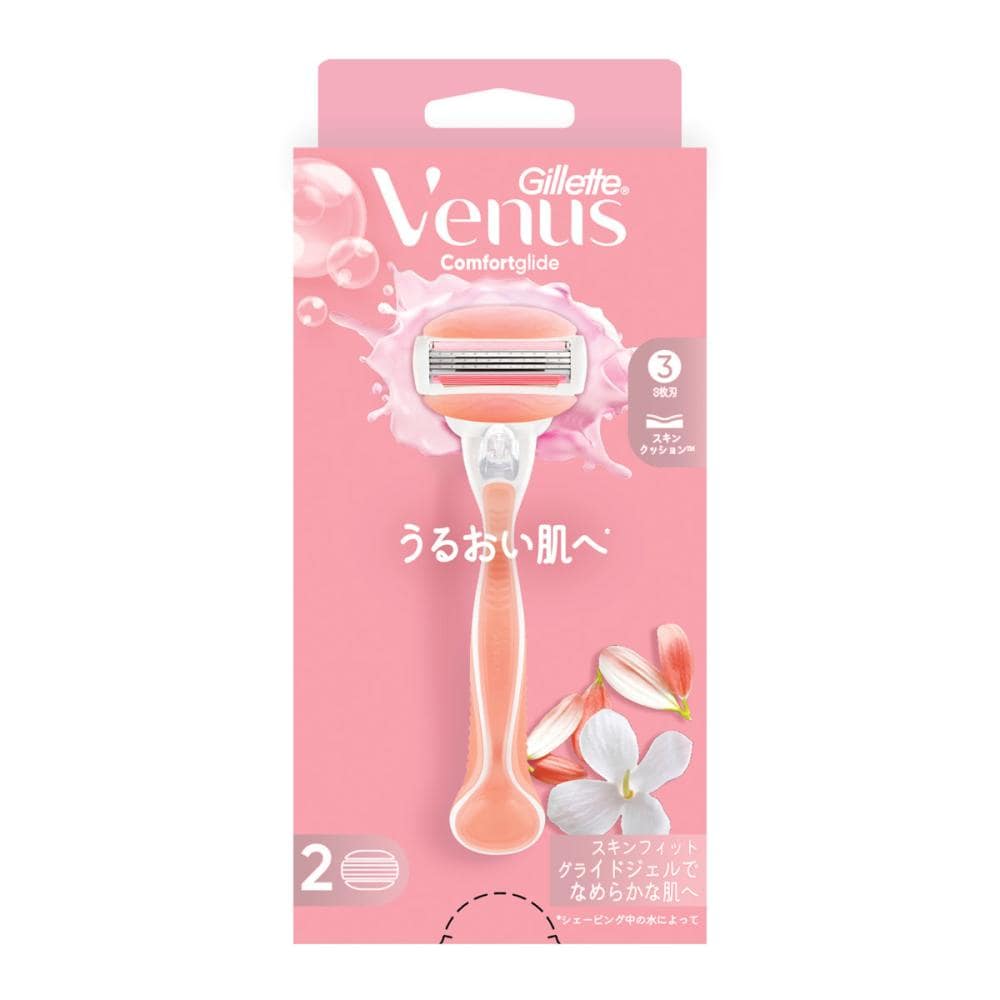 Ｐ＆Ｇ　ジレット　ヴィーナス　コンフォートグライド　ホワイトティーの香り　ホルダー＋替刃２個入り