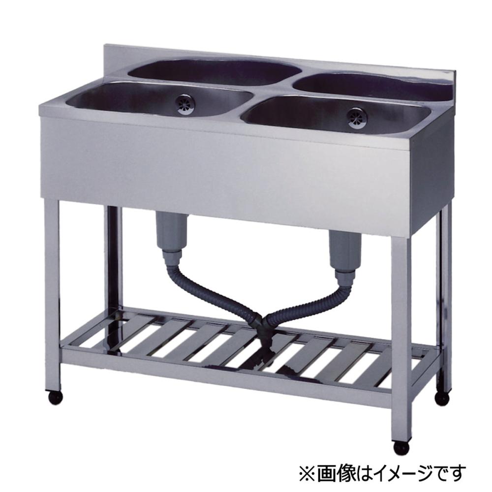 東製作所　業務用厨房機器　二槽シンクＨタイプ　幅１０００ｍｍ　ＨＰ２－１０００