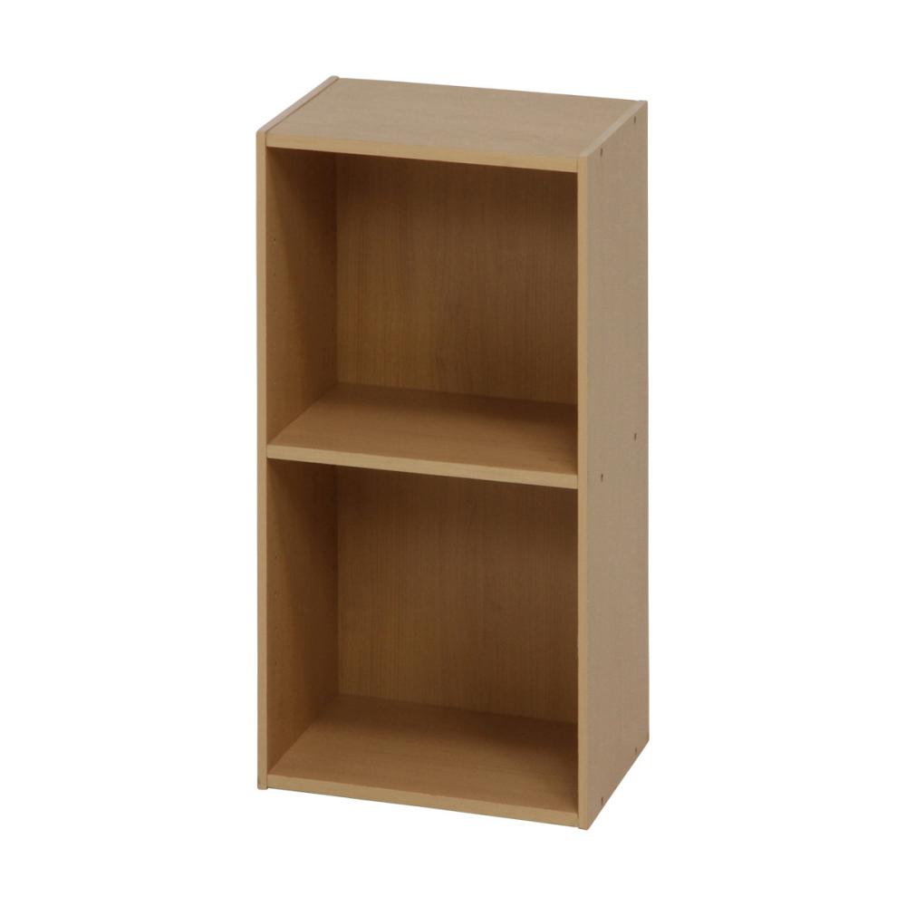 不二貿易　カラーボックス　可動棚２段　ナチュラル　ＣＤ９６６１２