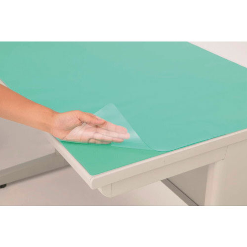 ライオン　デスクマット（グリーンマット付・エコノミーＰＥタイプ）　Ｎｏ．５－ＰＥ　１０５０×７２０　＿