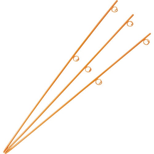 緑十字　ロープ張り支柱（２段式）　オレンジ　ロープガイド－１５００ＹＲ　１６Φ×１５００ｍｍ　スチー＿