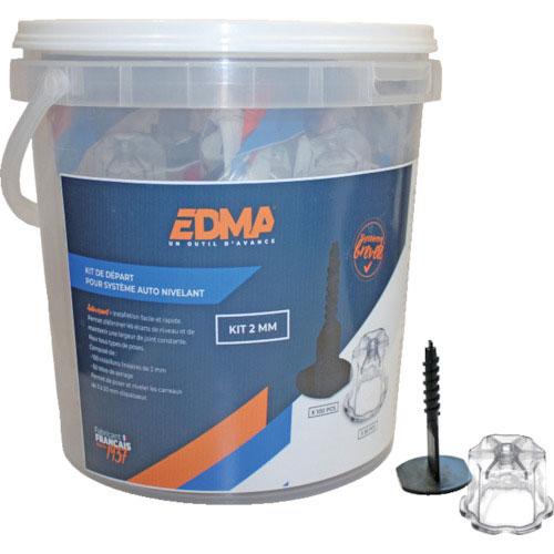 エドマ　タイル目地スペーサー　エドマレベルスクリュー　幅２ｍｍ　スタートキット＿