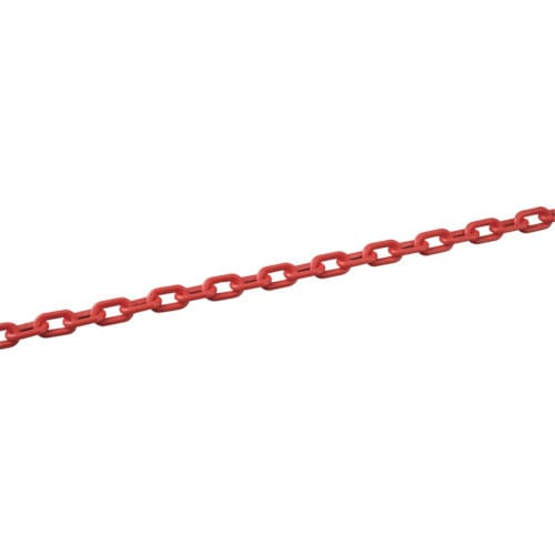 緑十字　プラスチックチェーン　赤　ＰＴ－６３０Ｒ　長さ３０ｍ　線径６ｍｍΦ　ポリエチレン＿
