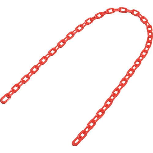緑十字　プラスチックチェーン　赤　ＰＴ－６１２Ｒ　長さ１．２ｍ　線径６ｍｍΦ　ポリエチレン＿