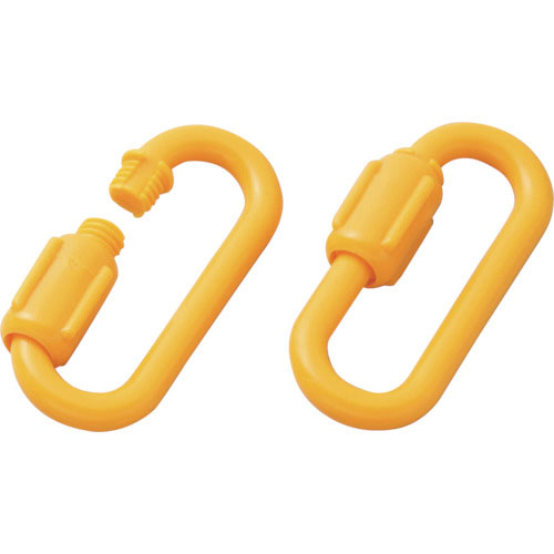 緑十字　プラスチックチェーン用ジョイント　黄　ＰＳＪ－６０Ｙ　線径８ｍｍΦ以下用　２個組＿