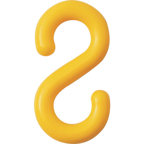 緑十字　Ｓ字フック　黄　ＰＦ－６Ｙ　線径６ｍｍΦ　２１×３９．５ｍｍ　２個組　樹脂製＿