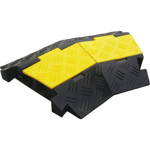 緑十字　ケーブルプロテクター　２系統タイプ／コーナー用　ケーブルガード２Ｃ（Ｒ）　４００×２５０×４＿