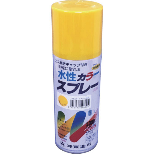 シントー　水性カラースプレー　イエロー　３００ＭＬ＿