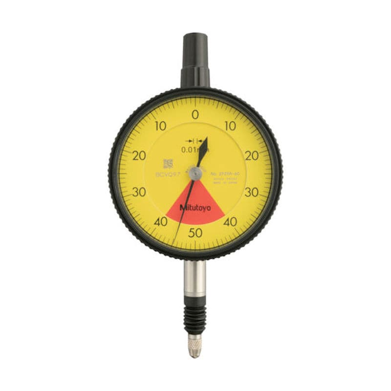 ミツトヨ　標準形ダイヤルゲージ（１回転未満・耳金付裏ぶた・防水タイプ）　測定範囲０～０．８ｍｍ　最小＿