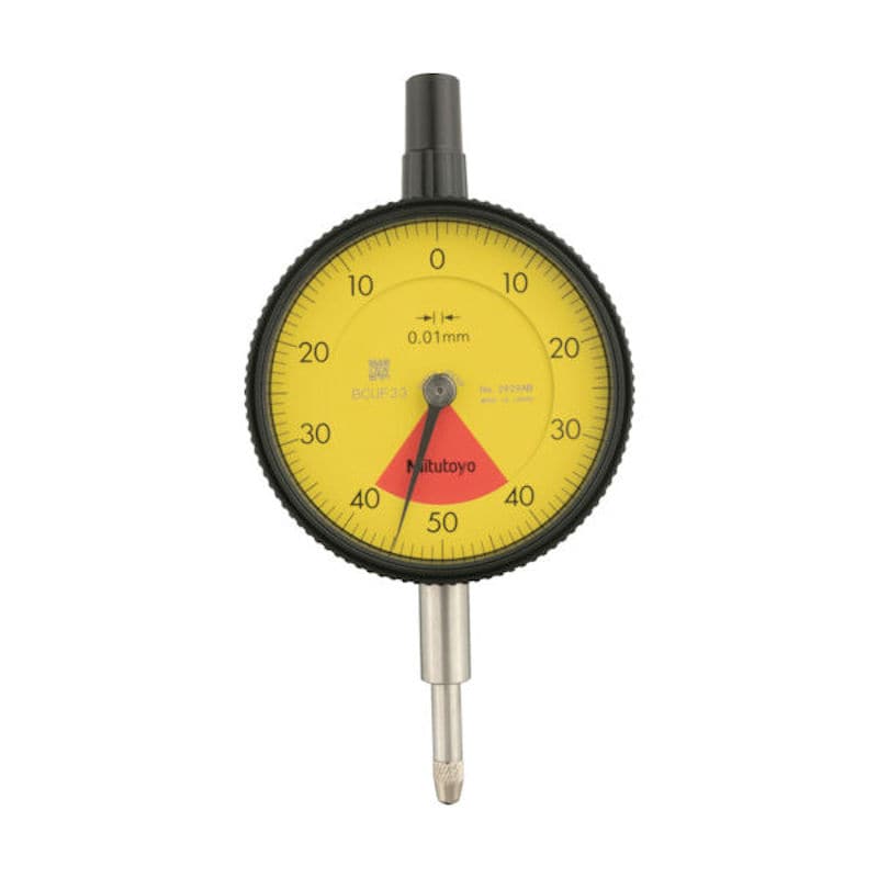 ミツトヨ　標準形ダイヤルゲージ（１回転未満・平裏ぶたタイプ）　測定範囲０～０．８ｍｍ　最小表示０．０＿