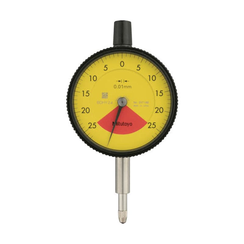 ミツトヨ　標準形ダイヤルゲージ（１回転未満・軽量タイプ）　測定範囲０～０．５ｍｍ　最小表示０．０１ｍ＿