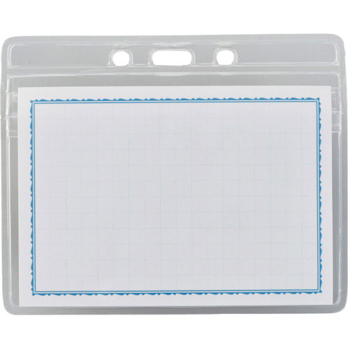 緑十字　名札ケース（吊り下げ名札用スペア）　クリア　吊名札－１９　１０枚組　ストラップ別売＿