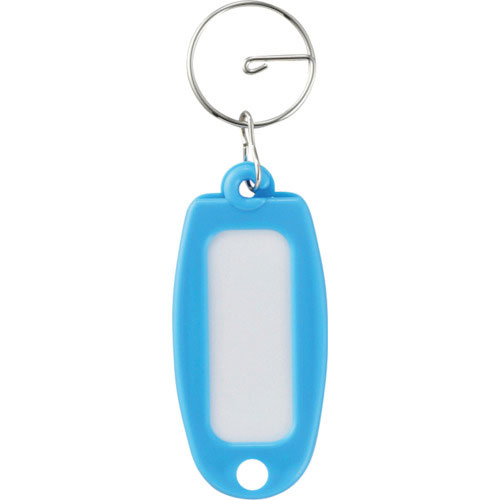 緑十字　キーホルダー名札（ハードケースタイプ）　スカイブルー　ＮＦ－ＳＢ　６０×２７ｍｍ＿