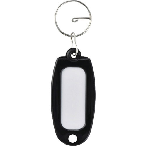 緑十字　キーホルダー名札（ハードケースタイプ）　黒　ＮＦ－ＢＫ　６０×２７ｍｍ　リング付＿