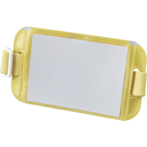 緑十字　差し込み式腕章　本体：黄　ゴムバンド：黄　ＮＦ－７１９－Ｙ　８６×１５０ｍｍ　中紙付＿