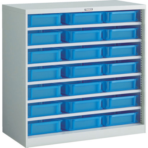 ＴＲＵＳＣＯ　パーツケース　バンラックケースＣＦ型　ＴＳＫ－６ＢＸ２１個付＿