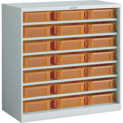 ＴＲＵＳＣＯ　パーツケース　バンラックケースＣＦ型　ＴＳＫ－６ＯＲＸ２１個付＿