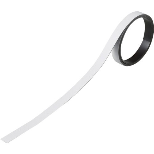 緑十字　テープ状カラーマグネット　白　マグネ１０Ｗ　１０ｍｍ幅×１ｍ×０．８ｍｍ　３本組＿