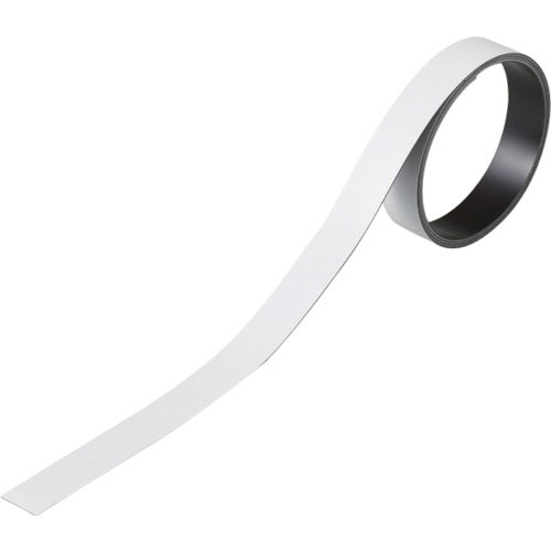 緑十字　テープ状カラーマグネット　白　マグネ１５Ｗ　１５ｍｍ幅×１ｍ×０．８ｍｍ　２本組＿