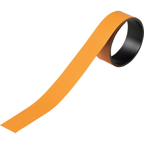 緑十字　テープ状カラーマグネット　オレンジ　マグネ２５ＹＲ　２５ｍｍ幅×１ｍ×０．８ｍｍ＿