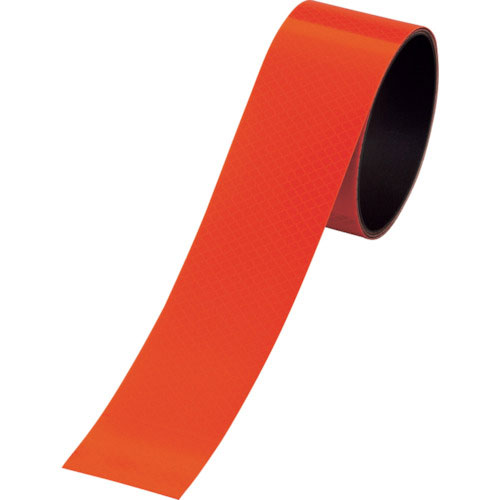 緑十字　マグネットシート　高輝度プリズム反射タイプ　蛍光オレンジ　マグネ５０ＰＨ－ＫＹＲ　５０ｍｍ幅＿