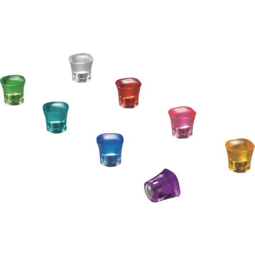 緑十字　強磁力マグネット（ピン型タイプ）　８色セット／８個組　ＭＧ－７８７　１２Φ×１３ｍｍ＿