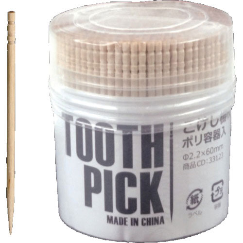 大黒　ＦＭこけし楊枝　ポリ容器入　Φ２．２×６０ｍｍ＿