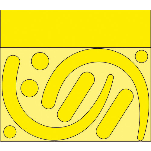 ユニット　フックステッカー　（蛍光　黄）＿