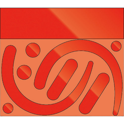 ユニット　フックステッカー　（蛍光反射　赤）＿