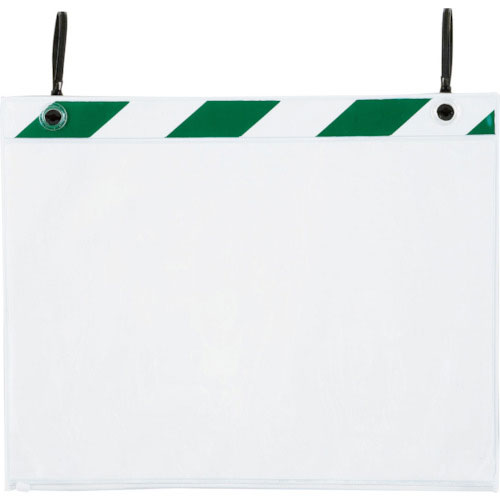 ユニット　ポケットハンガー　Ａ３横　緑白　５枚組＿