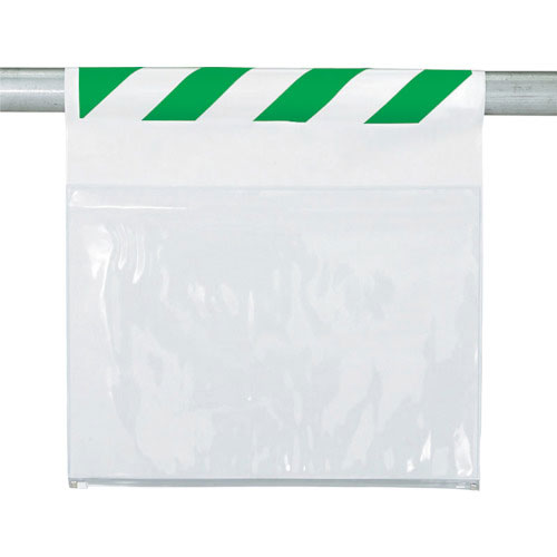 ユニット　ワンタッチ取付標識両面ポケット式緑白＿