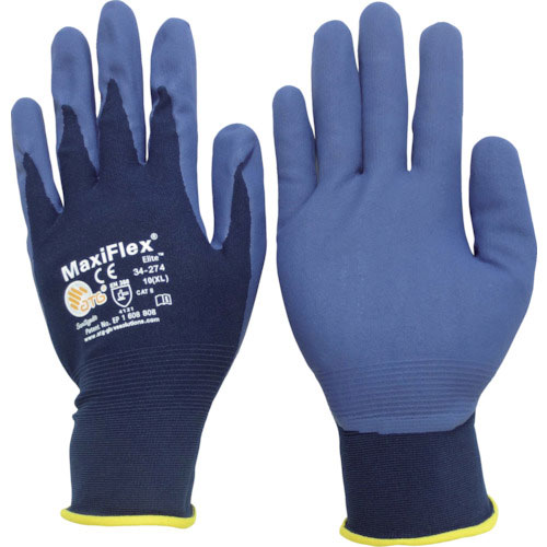 エーティージー　ニトリル背抜き手袋　マキシフレックス・エリート　３４－２７４　ＸＬサイズ＿