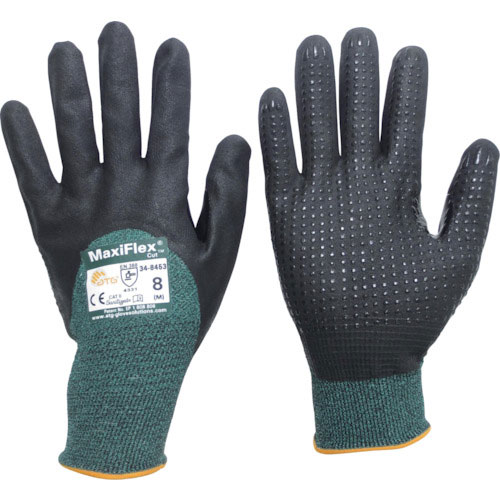 エーティージー　耐切創手袋　マキシフレックス・カット　３４－８４５３　Ｍサイズ＿