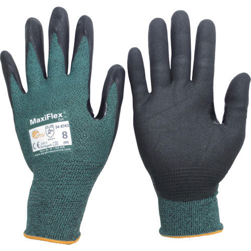 エーティージー　耐切創手袋　マキシフレックス・カット　３４－８７４３　Ｍサイズ＿