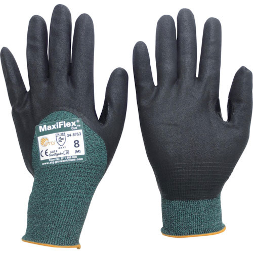 エーティージー　耐切創手袋　マキシフレックス・カット　３４－８７５３　Ｍサイズ＿
