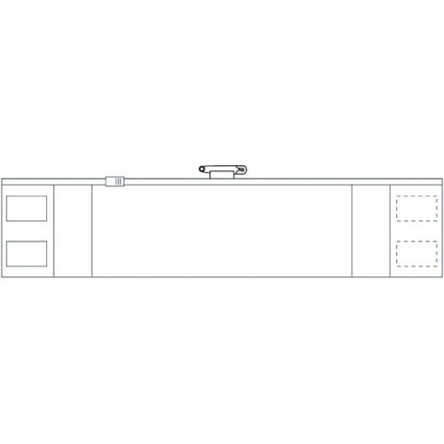 ユニット　ファスナー付腕章白（差し込み式）　軟質ビニール　９０×４２０ｍｍ＿