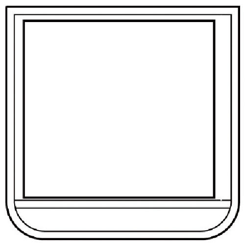 ユニット　ポケット胸章白　軟質ビニール　６０×６０ｍｍ＿