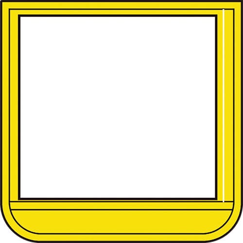 ユニット　ポケット胸章（ワニ口タイプ）黄＿