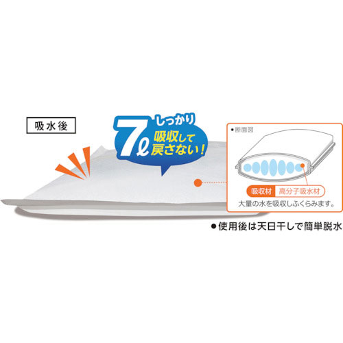 緑十字　水たまり吸水シート　１０枚組　３９５×６２５×１７ｍｍ＿