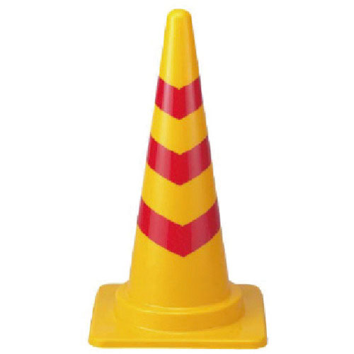 安全興業　安全コーン　スコッチコーン黄赤３段＿