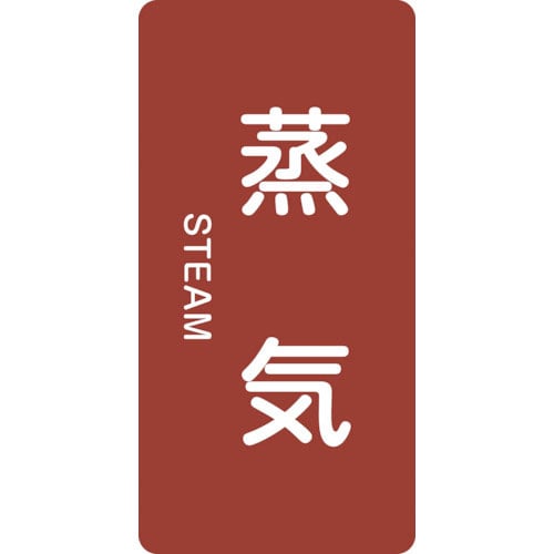 緑十字　配管識別ステッカー　蒸気　ＨＴ－４０１Ｍ　８０×４０ｍｍ　１０枚組　アルミ　英文字入＿