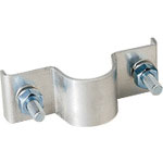 ユニット　標識取付バンド平リブ用　アルミ　６０．５Ф用＿