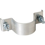 ユニット　標識取付バンド平リブ用　アルミ　５０．８Ф用＿