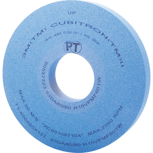 ３Ｍ　キュービトロン２　精密円筒研削用砥石　粒度８０　外径４００ｍｍ＿