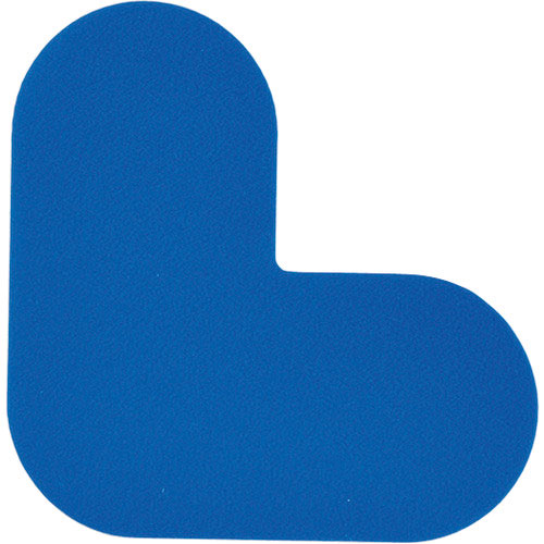 緑十字　路面表示ステッカー　Ｌ型　青　ＱＣＬ－ＢＬ　１００×１００ｍｍ　１０枚組　ＰＶＣ＿